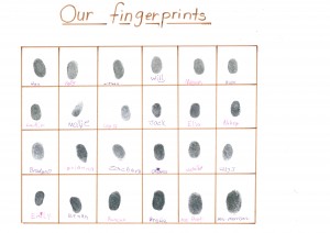 4/5s' Fingerprints: they are all unique. Mrs Morrison's was probably the most worn out! 